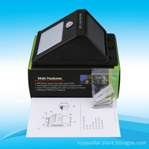 High Lumen Outdoor Solar Motion Sensor Hallway Light